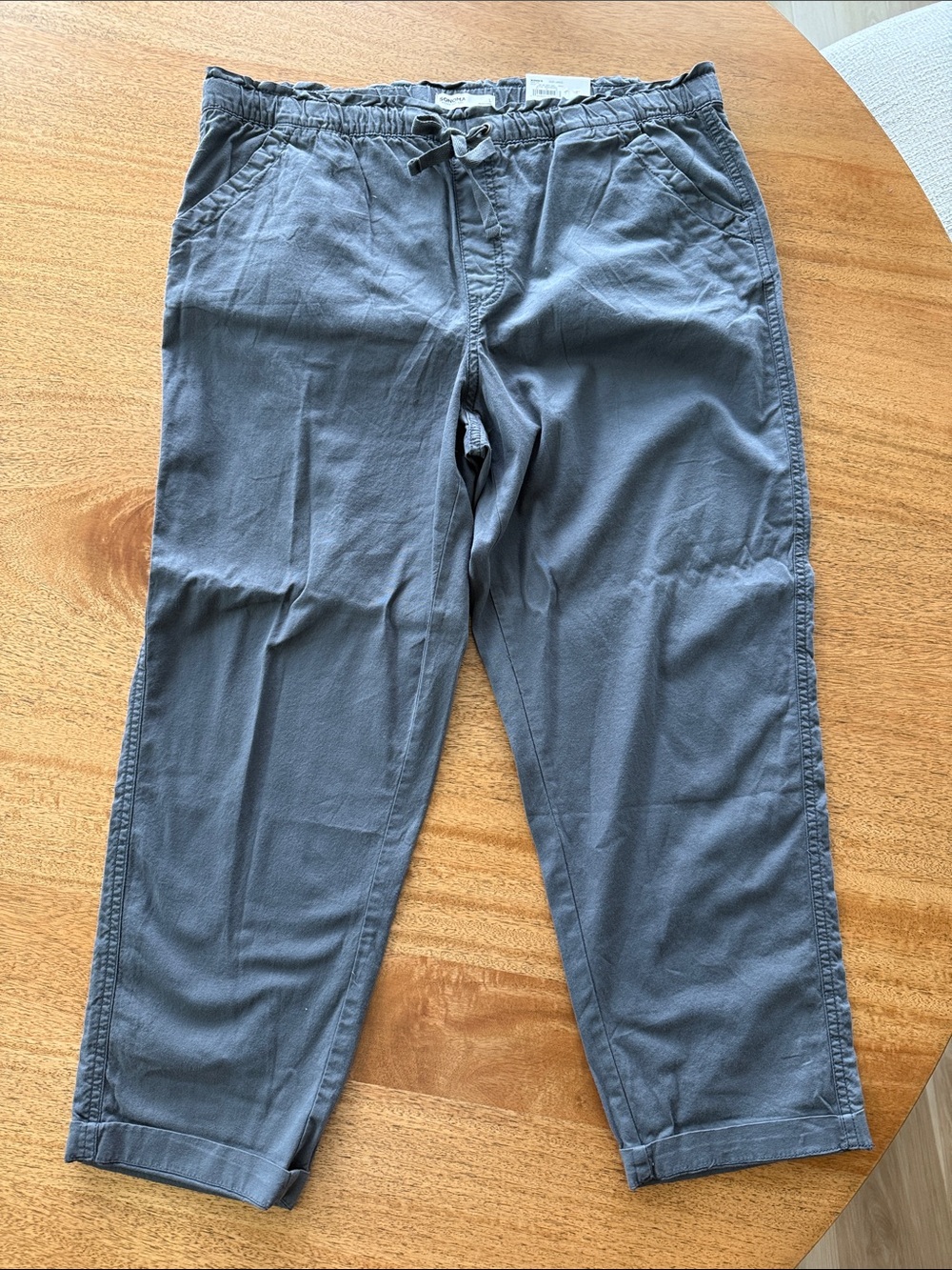 Casual Drawstring Pants - Slate Blue